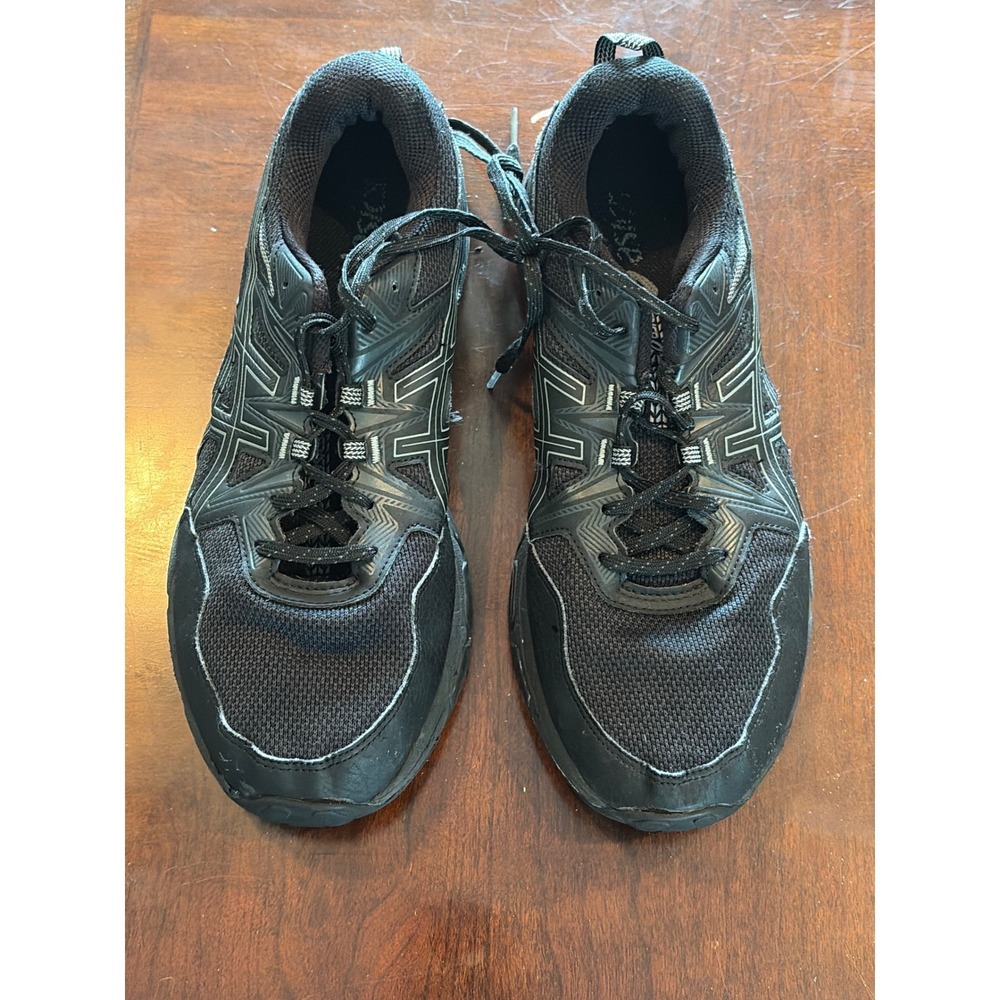 ASICS Gel-Venture 8 Mens Running Shoes Black Trail Sneakers Mens Sz 10.5